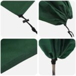 vidaXL Covers na fleece pre ochranu rastlín pred mrazom 10 pcs Zelená – Obrázok 9