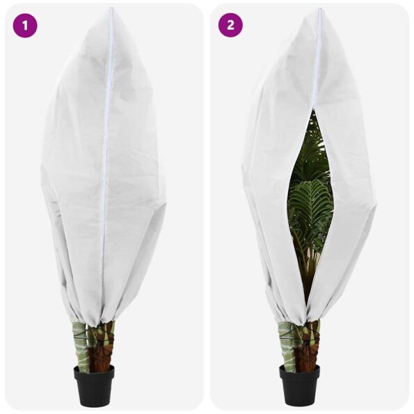 vidaXL Covers na fleece pre ochranu rastlín pred mrazom 5 pcs Biela – Obrázok 10