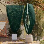 vidaXL Covers na fleece pre ochranu rastlín pred mrazom 5 pcs Zelená