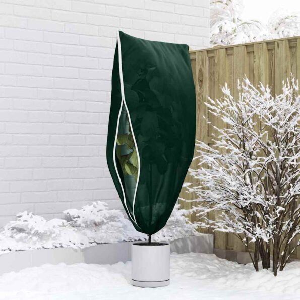 vidaXL Covers na fleece pre ochranu rastlín pred mrazom 5 pcs Zelená – Obrázok 5