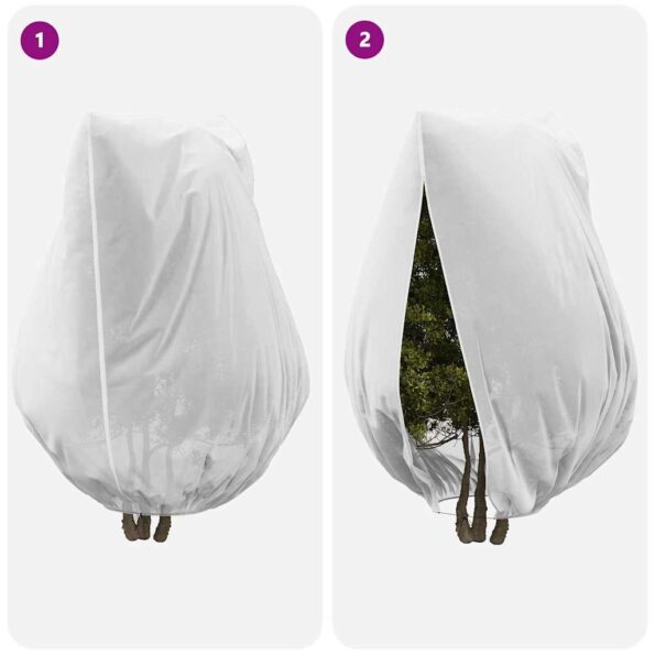 vidaXL Covers na fleece pre ochranu rastlín pred mrazom 3 pcs Biela – Obrázok 9