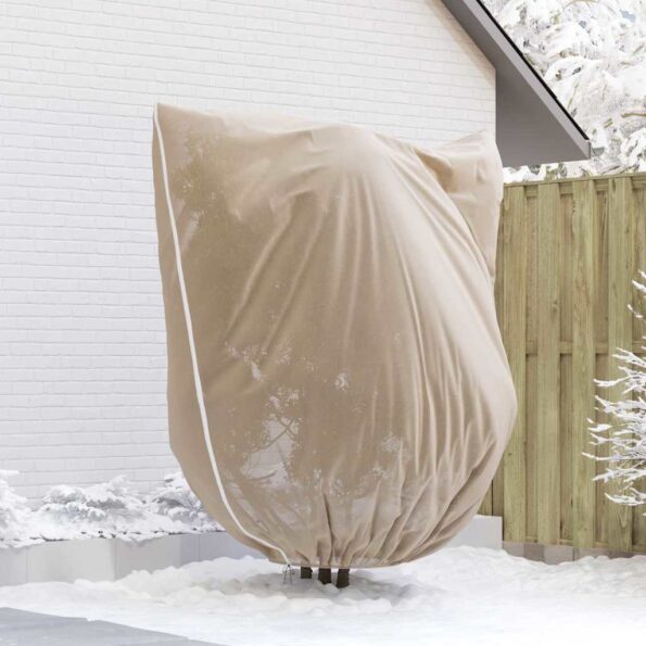 vidaXL Covers na fleece pre ochranu rastlín pred mrazom 3 pcs Béžová – Obrázok 5