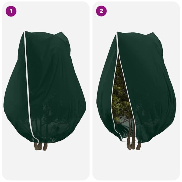 vidaXL Covers na fleece pre ochranu rastlín pred mrazom Zelená – Obrázok 9