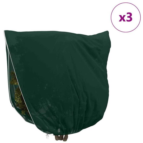 vidaXL Covers na fleece pre ochranu rastlín pred mrazom 3 pcs Zelená – Obrázok 4