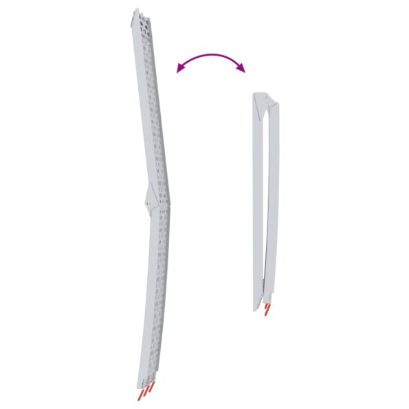 vidaXL Nakladacia rampy 2 pcs Strieborná 222 x 29 x 14 cm Hliník – Obrázok 11