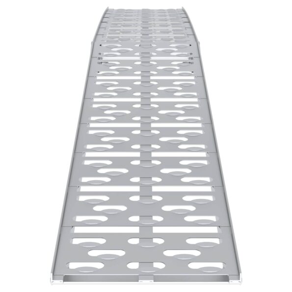 vidaXL Nakladacia rampy 2 pcs Strieborná 222 x 29 x 14 cm Hliník – Obrázok 5