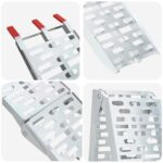 vidaXL Nakladacia rampy 2 pcs Strieborná 222 x 29 x 14 cm Hliník – Obrázok 9