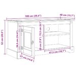 vidaXL TV skrinka Corona Biela 100 x 40 x 52 cm – Obrázok 11