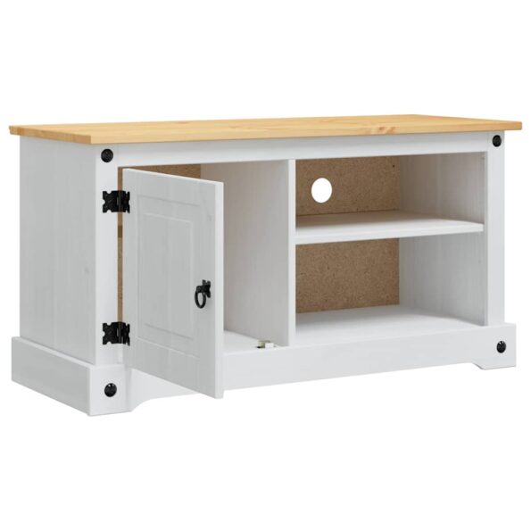 vidaXL TV skrinka Corona Biela 100 x 40 x 52 cm – Obrázok 5