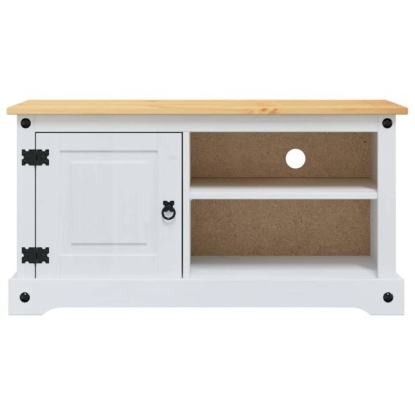 vidaXL TV skrinka Corona Biela 100 x 40 x 52 cm – Obrázok 6