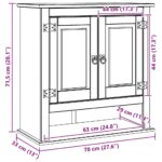 vidaXL Závesná skrinka s úložiskom Corona Biela 70 x 33 x 71,5 cm – Obrázok 10