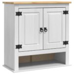 vidaXL Závesná skrinka s úložiskom Corona Biela 70 x 33 x 71,5 cm – Obrázok 2