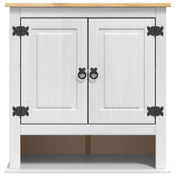 vidaXL Závesná skrinka s úložiskom Corona Biela 70 x 33 x 71,5 cm – Obrázok 5