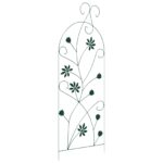 vidaXL Záhradný plot 3 pcs Zelená 112 x 39,5 cm Oceľ – Obrázok 5