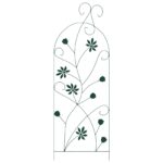 vidaXL Záhradný plot 3 pcs Zelená 112 x 39,5 cm Oceľ – Obrázok 6