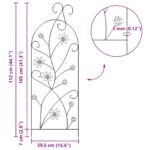 vidaXL Záhradný plot 3 pcs Zelená 112 x 39,5 cm Oceľ – Obrázok 9