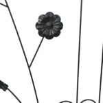 vidaXL Záhradný plot Treláž 3 pcs Čierna 112 x 40 cm Oceľ – Obrázok 8