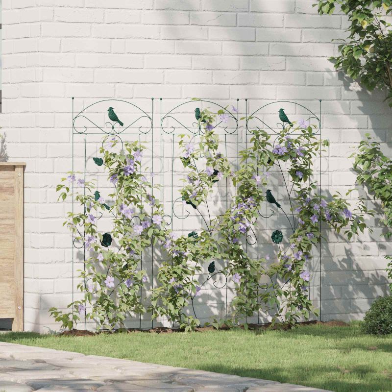 42021363_1.jpg vidaXL Záhradný plot 3 pcs Zelená 110 x 40 cm Oceľ – Obrázok 1