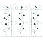vidaXL Záhradný plot 3 pcs Zelená 110 x 40 cm Oceľ – Obrázok 2