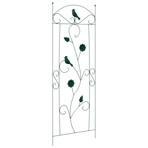 vidaXL Záhradný plot 3 pcs Zelená 110 x 40 cm Oceľ – Obrázok 5