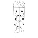 vidaXL Záhradný plot 3 pcs Čierna 110,5 x 42,5 cm Oceľ – Obrázok 5