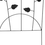 vidaXL Záhradný plot 3 pcs Čierna 110,5 x 42,5 cm Oceľ – Obrázok 8