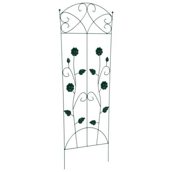vidaXL Záhradný plot 3 pcs Zelená 110,5 x 42,5 cm Oceľ – Obrázok 5