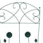 vidaXL Záhradný plot 3 pcs Zelená 110,5 x 42,5 cm Oceľ – Obrázok 7