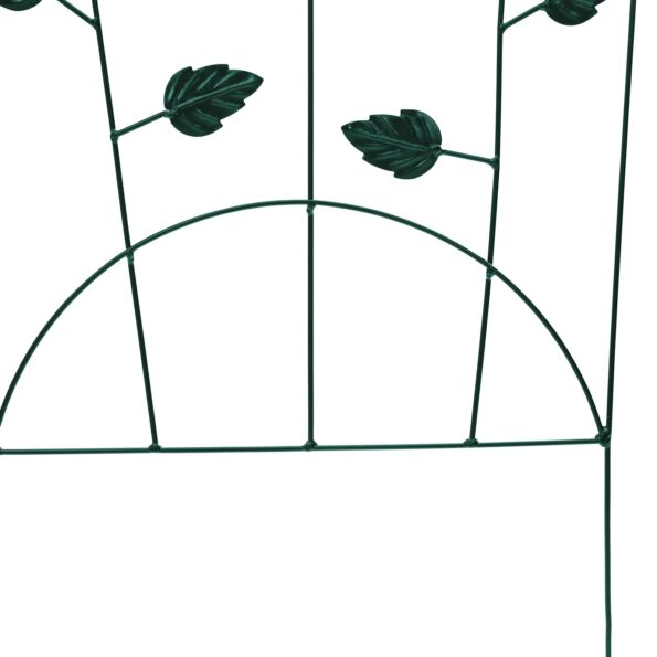 vidaXL Záhradný plot 3 pcs Zelená 110,5 x 42,5 cm Oceľ – Obrázok 8