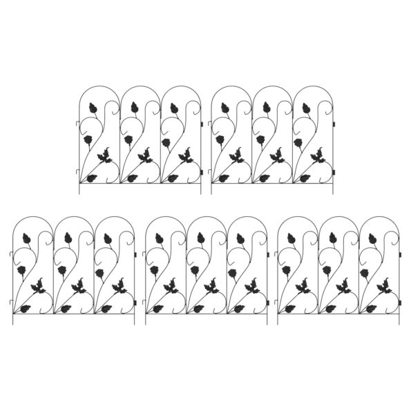 vidaXL Záhradný plot Treláž Čierna – Obrázok 2