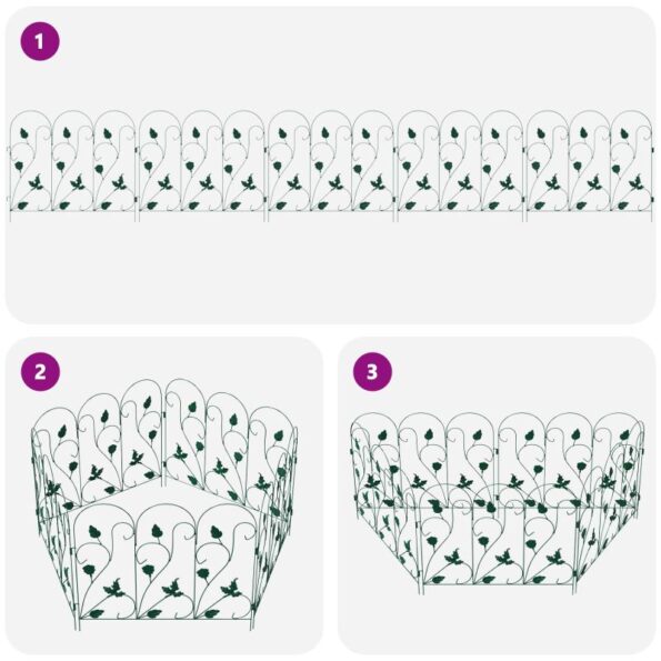 vidaXL Záhradný plot Treláž Zelená – Obrázok 7