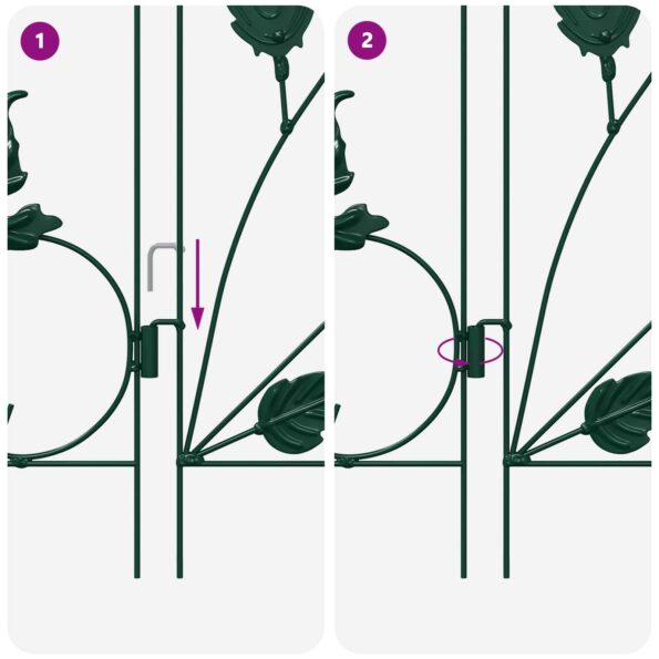vidaXL Záhradný plot Treláž Zelená – Obrázok 8