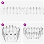 vidaXL Záhradný plot Treláž Čierna – Obrázok 7