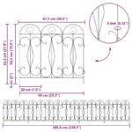 vidaXL Záhradný plot Treláž Čierna – Obrázok 9