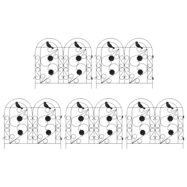 vidaXL Záhradný plot Treláž Čierna – Obrázok 2