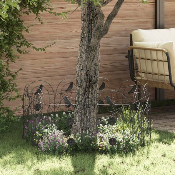 vidaXL Záhradný plot Treláž Čierna – Obrázok 3