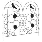 vidaXL Záhradný plot Treláž Čierna – Obrázok 4