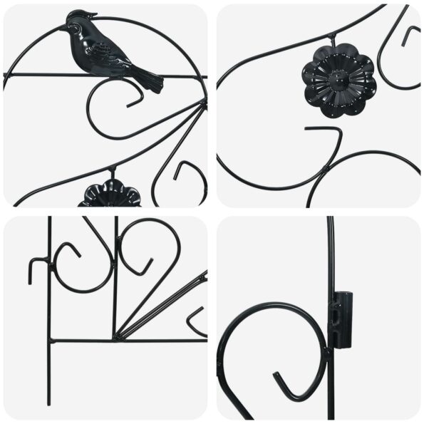 vidaXL Záhradný plot Treláž Čierna – Obrázok 6