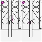 vidaXL Záhradný plot Treláž Čierna – Obrázok 8