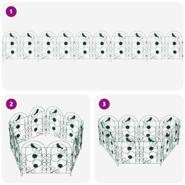 vidaXL Záhradný plot Treláž Zelená – Obrázok 7