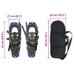 vidaXL 3 v 1 snežnice Modrá a čierna 63 x 21 cm Hliník a HDPE – Obrázok 8