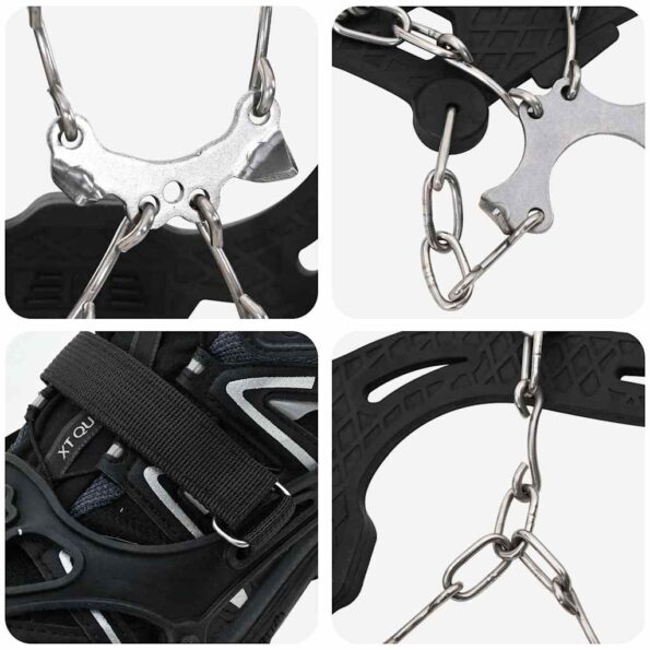 vidaXL Ľadové štuple na topánky Čierna S – Obrázok 6