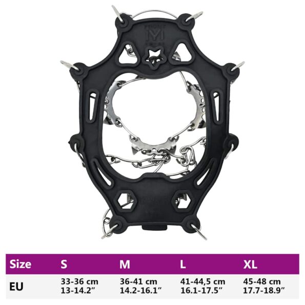 vidaXL Ľadové štuple na topánky Čierna S – Obrázok 8