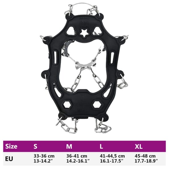 vidaXL Ľadové štuple na topánky Čierna L – Obrázok 8