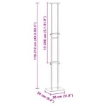 vidaXL Stánky na výstavy Biela 30 x 24 x 214 cm Oceľ – Obrázok 11