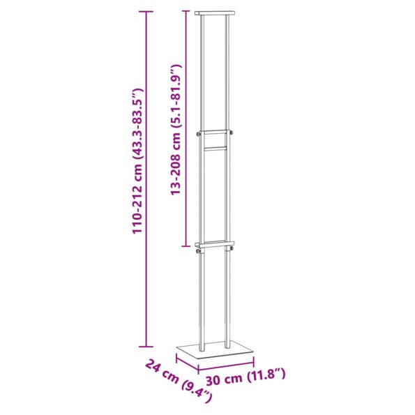 vidaXL Stánky na výstavy Biela 30 x 24 x 214 cm Oceľ – Obrázok 11