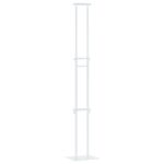 vidaXL Stánky na výstavy Biela 30 x 24 x 214 cm Oceľ – Obrázok 2