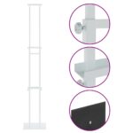 vidaXL Stánky na výstavy Biela 30 x 24 x 214 cm Oceľ – Obrázok 8