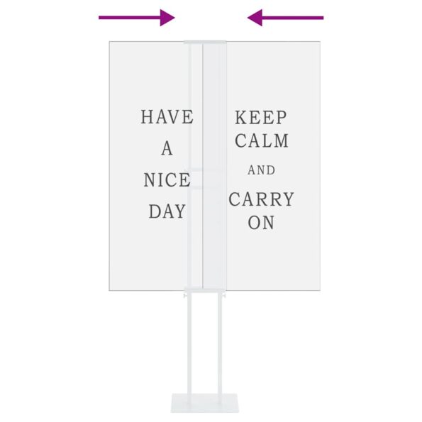 vidaXL Stánky na výstavy Biela 30 x 24 x 214 cm Oceľ – Obrázok 9