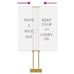 vidaXL Stánky na výstavy Zlatá 30 x 24 x 214 cm Oceľ – Obrázok 9